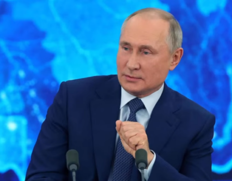 скрин записи с прямой линии с Владимиром Путиным